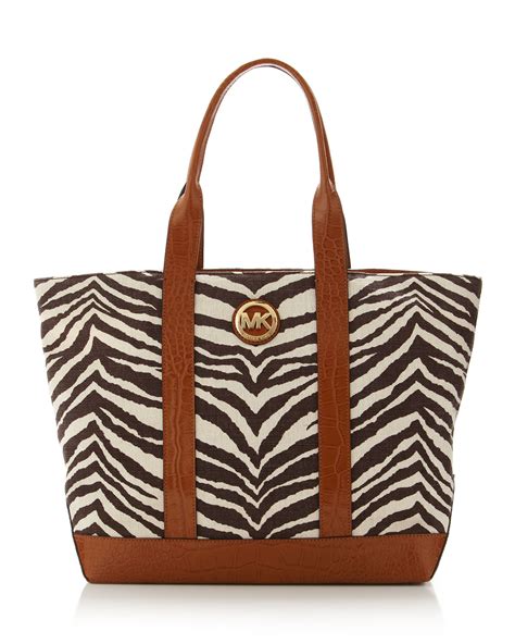 michael kors canvas tote zebra print|michael kors signature canvas tote.